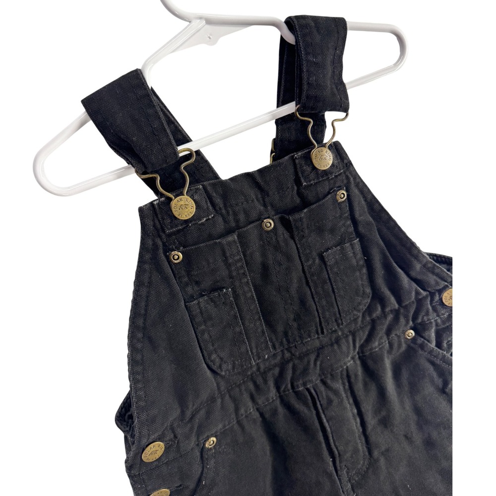 Polar King by Key Kids Black Insulated Duck Canvas Bib Overalls 3T 258.07